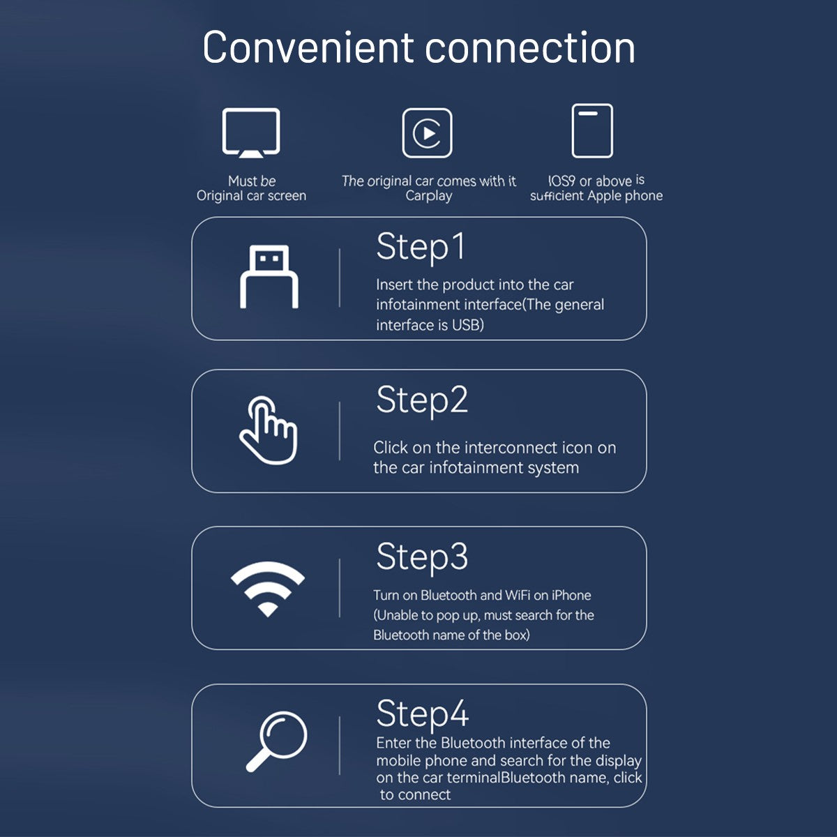 Wireless CarPlay adaptor – setup steps