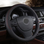 Leather universal car steering wheel cover
