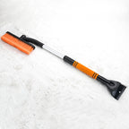 Extendable car snow brush and ice scraper with foam grip