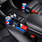 Leather Seat Gap Organizer with Built-In Cup Holder – photo 2 of 8