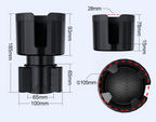 Adjustable car cup holder expander for large cups and bottles