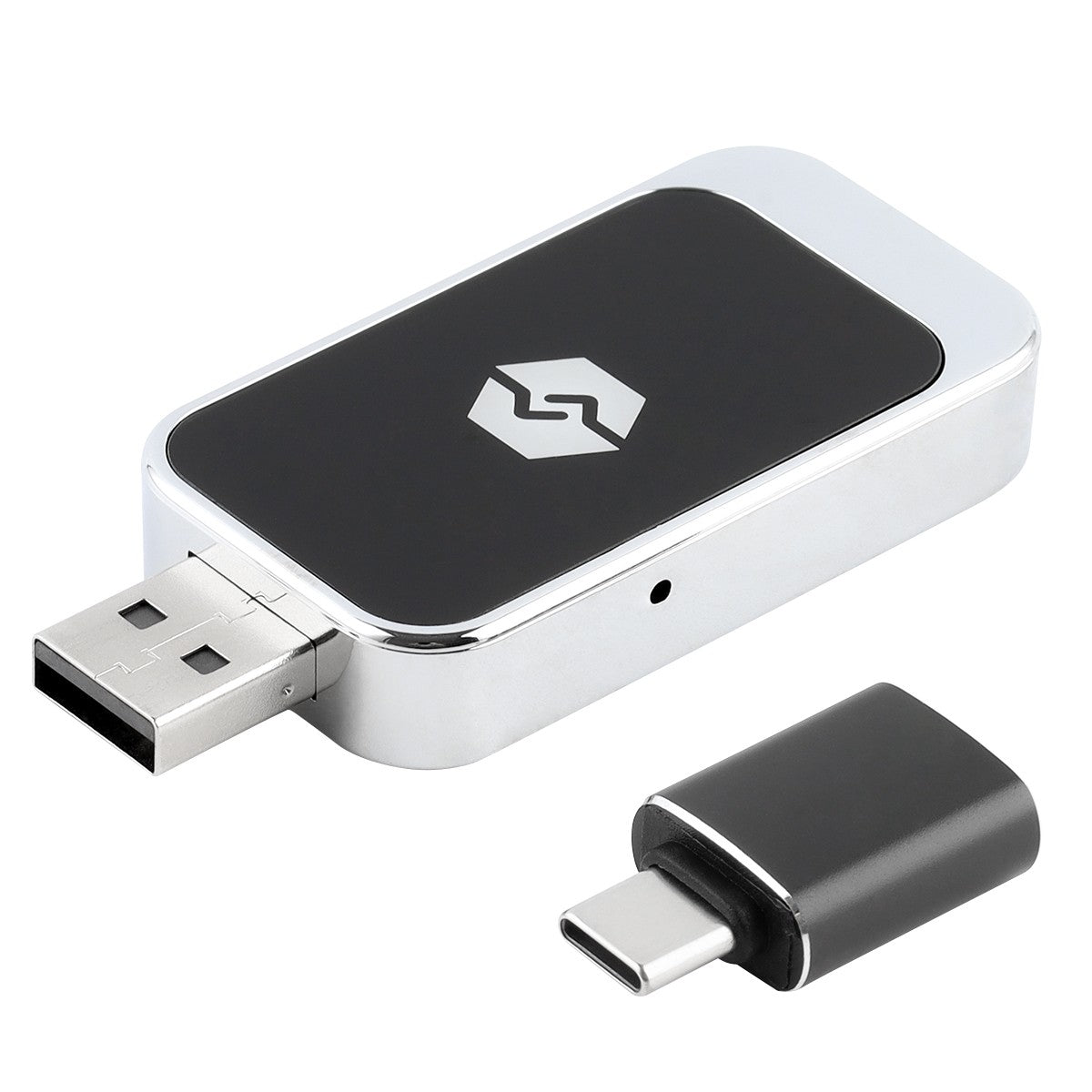 Wireless CarPlay adaptor – USB-A plug and USB-C adapter